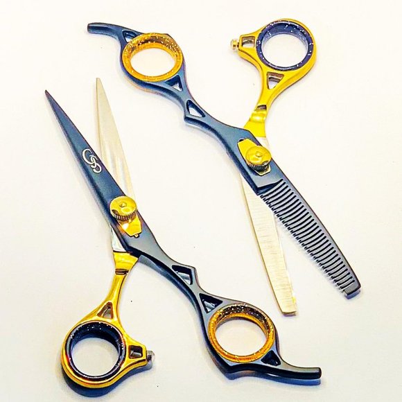 Barber Scissor Set Cutting And Thinning Shears - Picture 3 of 3